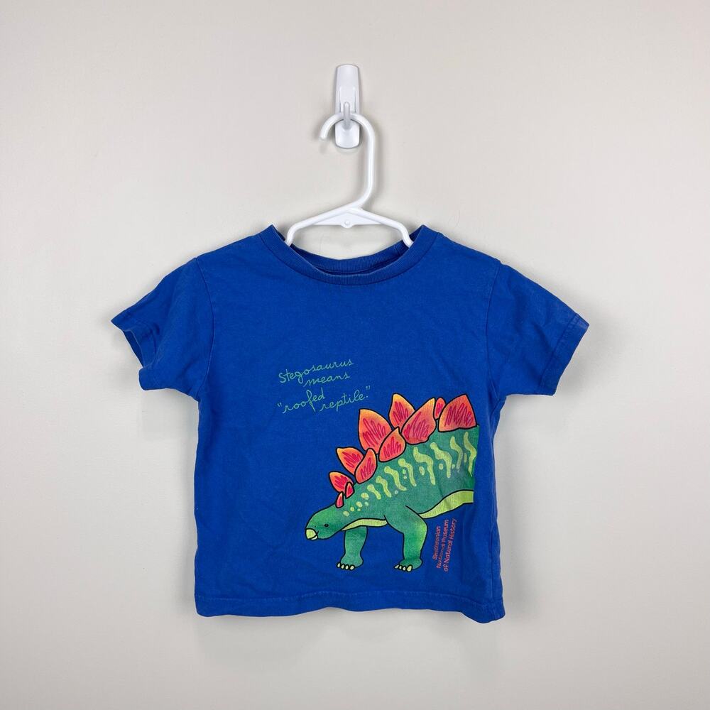 Vintage Smithsonian Institution Blue Stegosaurus T-Shirt 4T